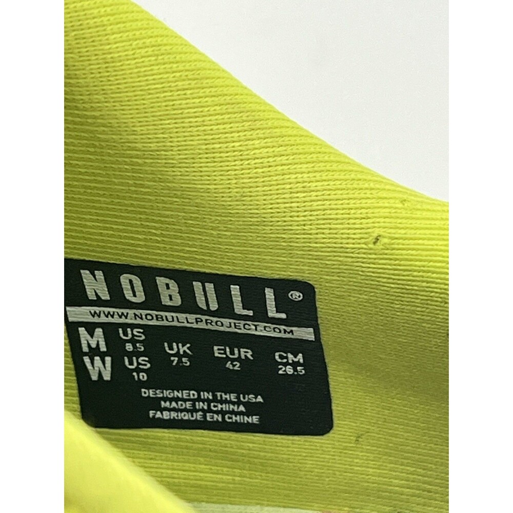 Nobull Unisex Men's 8.5 /Women's 10 Yellow Swirl Neon Glitch Trainer SuperFabric - Picture 10 of 16